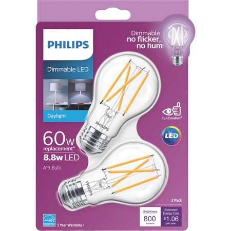 Philips Led A19 8.8W 60W Eqv Ww 550459